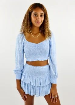 Rock N Rags Shop By Brand Sunshine Daydream Long Sleeve Top ★ Baby Blue Floral