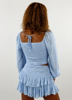 Rock N Rags Shop By Brand Sunshine Daydream Long Sleeve Top ★ Baby Blue Floral