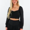 Rock N Rags Sunshine Daydream Long Sleeve Top ★ Black