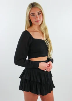 Rock N Rags Sunshine Daydream Long Sleeve Top ★ Black