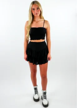 Rock N Rags Sunshine Daydream Smocked Tank ★ Black