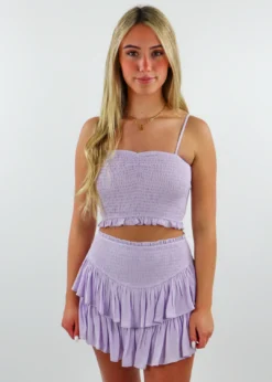 Rock N Rags Sunshine Daydream Smocked Tank ★ Lavender