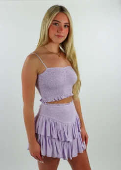 Rock N Rags Sunshine Daydream Smocked Tank ★ Lavender
