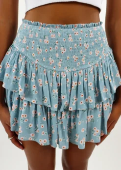 Rock N Rags Sunshine Daydream Skirt ★ Teal Daisy