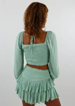 Rock N Rags Sunshine Daydream Long Sleeve Top ★ Sage 8 Rock N Rags Sunshine Daydream Long Sleeve Top ★ Sage