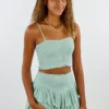 Rock N Rags Sunshine Daydream Smocked Tank ★ Sage Best Sellers