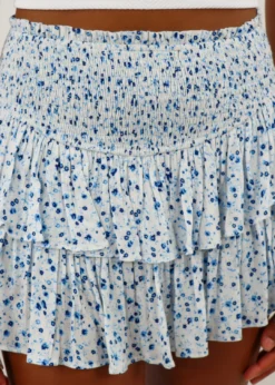 Rock N Rags Sunshine Daydream Skirt ★ White & Blue Floral 14 Rock N Rags Sunshine Daydream Skirt ★ White & Blue Floral