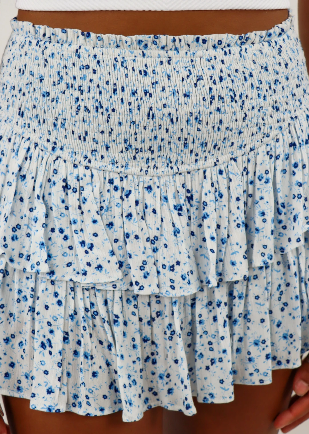 Rock N Rags Sunshine Daydream Skirt ★ White & Blue Floral 6 Rock N Rags Sunshine Daydream Skirt ★ White & Blue Floral