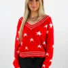 Rock N Rags The Sweet Life Sweater ★ Red With Stars Best Sellers