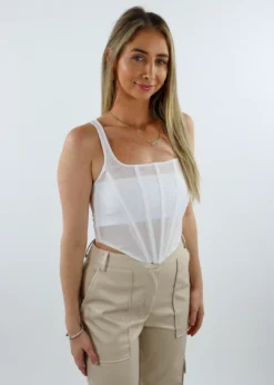 Rock N Rags Tops White Ferrari Top ★ White