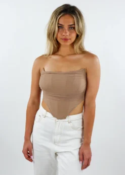 Tic Toc Nights Like This Corset Top ★ Camel