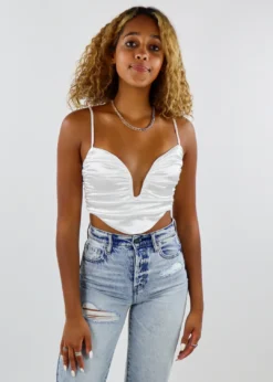 Tic Toc Newness Belle Tank Top ★ White