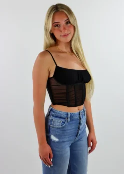 Tic Toc Tops I Love College Top ★ Black