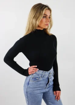 Tic Toc Race My Mind Long Sleeve Top ★ Black