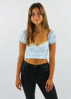 Tic Toc Babygirl Top ★ Blue Cloud Tops