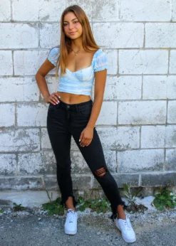 Tic Toc Babygirl Top ★ Blue Cloud Tops