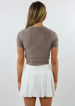 Tic Toc Tops High Class Short Sleeve Top ★ Mauve