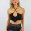 Tic Toc Tops Never Not Halter Top ★ Black 1 Tic Toc Tops Never Not Halter Top ★ Black