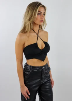 Tic Toc Tops Never Not Halter Top ★ Black