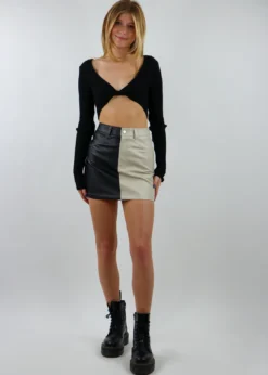 Bailey Rose Bottoms Smooth Moves Skirt ★ Black & Tan