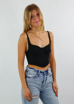 Tic Toc Look So Perfect Tank ★ Black Tops