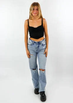 Tic Toc Look So Perfect Tank ★ Black Tops