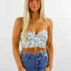 Skylar Madison Sale Fun Girl Bodice Top ★ Blue & White