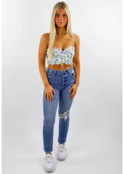 Skylar Madison Sale Fun Girl Bodice Top ★ Blue & White 9 Skylar Madison Sale Fun Girl Bodice Top ★ Blue & White