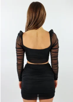 Tic Toc City Lights Long Sleeve Top ★ Black Tops