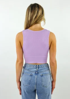 NIKIBIKI Tops Take The Plunge V-Neck Crop Top ★ Lavender