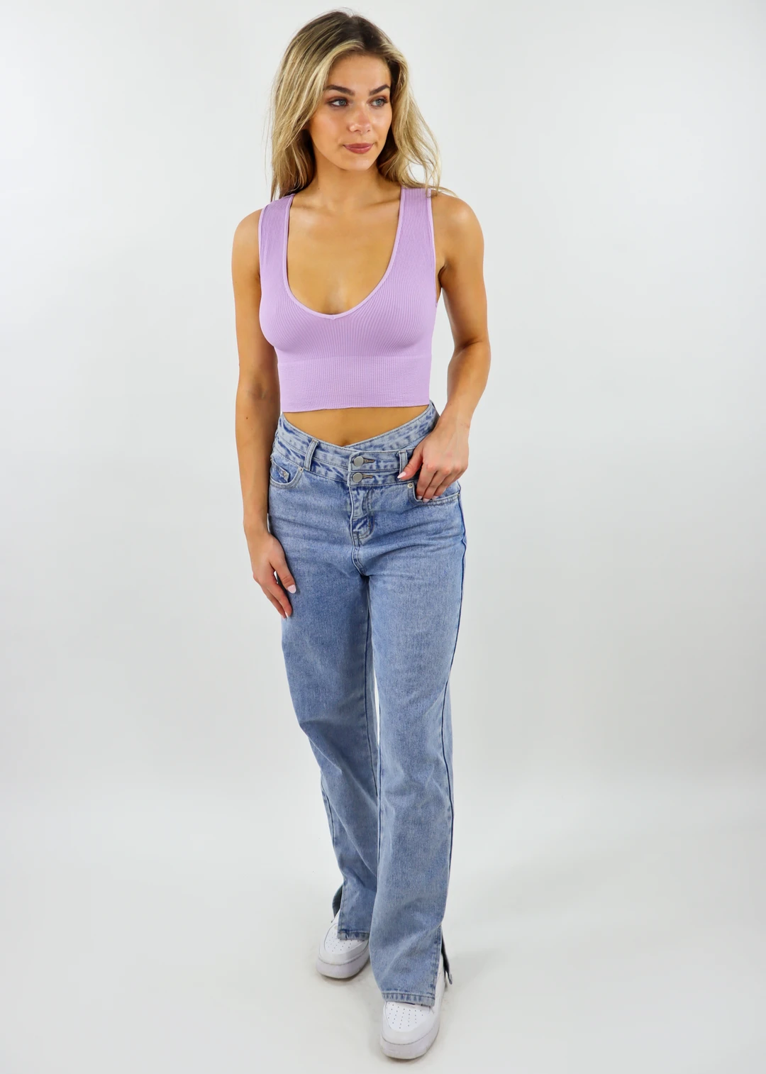 NIKIBIKI Tops Take The Plunge V-Neck Crop Top ★ Lavender 7 NIKIBIKI Tops Take The Plunge V-Neck Crop Top ★ Lavender