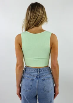 NIKIBIKI Tops Take The Plunge V-Neck Crop Top ★ Mint