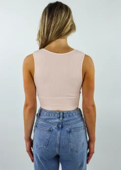 NIKIBIKI Tops Take The Plunge V-Neck Crop Top ★ Cloud Pink
