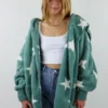 Hem & Thread Fuzzy Star Jacket ★ Sage