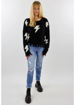 Storia Tops Thunderstruck Sweater ★ Black 9 Storia Tops Thunderstruck Sweater ★ Black