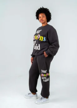 Mayfair Group Newness Mayfair Your Emotions Are Valid Sweatpants ★ Charcoal Grey