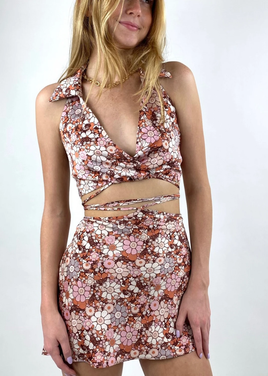 Cotton Candy Tops Just Another Girl Crop Top ★ Pink Floral 9 Cotton Candy Tops Just Another Girl Crop Top ★ Pink Floral