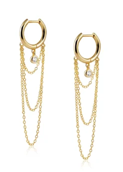 Sahira Jewelry Design Chain Smoker Earrings ★ Gold Newness
