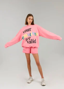 Mayfair Group Mayfair Your Emotions Are Valid Crewneck ★ Hot Pink