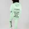 Mayfair Group Newness Mayfair It Costs $0 To Be A Nice Person Hoodie ★ Mint