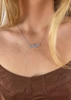 IiShii Designs F You Necklace ★ Silver Newness