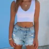 NIKIBIKI Take The Plunge V-Neck Crop Top ★ White Tops