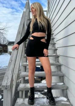 Motel Temptations Skirt ★ Black Motel Rocks