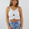 Rock N Rags Newness Bed Of Roses Top ★ White 1 Rock N Rags Newness Bed Of Roses Top ★ White
