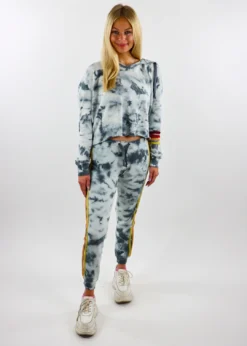 Vintage Havana Coloring Book Tie Dye Hoodie ★ Navy Tops