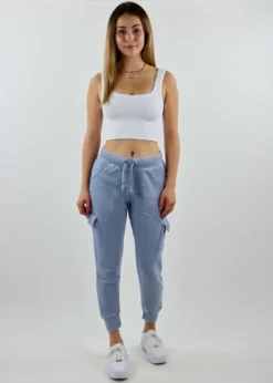 Vintage Havana Netflix And Chill Cargo Joggers ★ Blue Bottoms