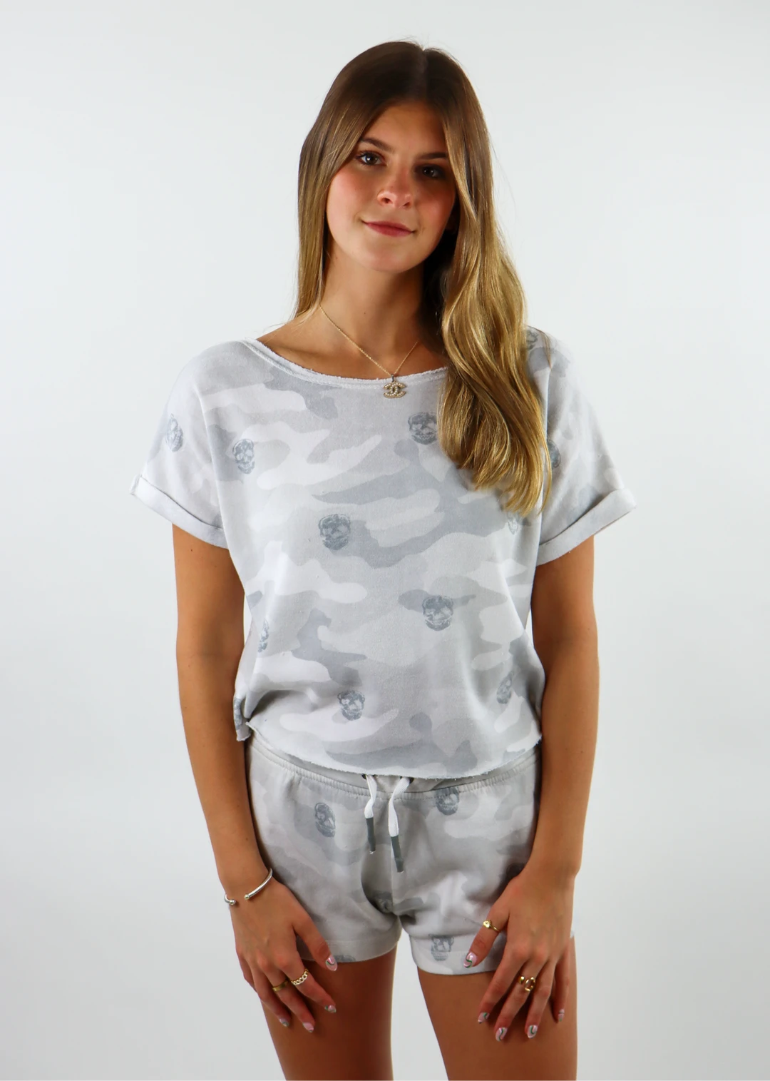 Vintage Havana Hearts On Fire Short Sleeve ★ Cloud Grey Camo 3 Vintage Havana Hearts On Fire Short Sleeve ★ Cloud Grey Camo