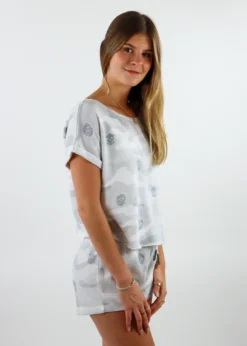 Vintage Havana Hearts On Fire Short Sleeve ★ Cloud Grey Camo