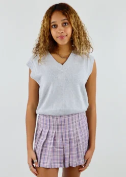 Cotton Candy Tops Touching Heaven Sweater Vest ★ Grey