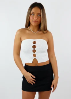 Cotton Candy Good News Tube Top ★ White Newness